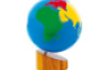 Globe with continents