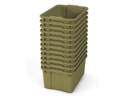 Big plastic containers - eco light green - 12
