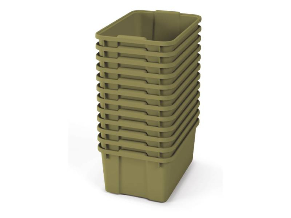 Big plastic containers - eco light green - 12
