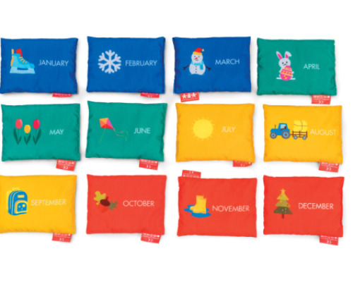 Bean bags - months of the year. Polish-English version