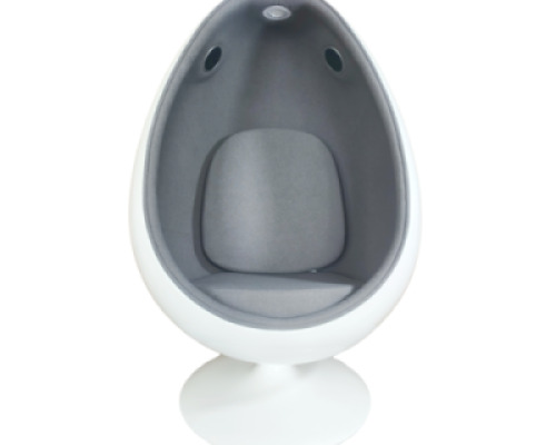 Retro Egg Chair with Sound and Lights – Grey