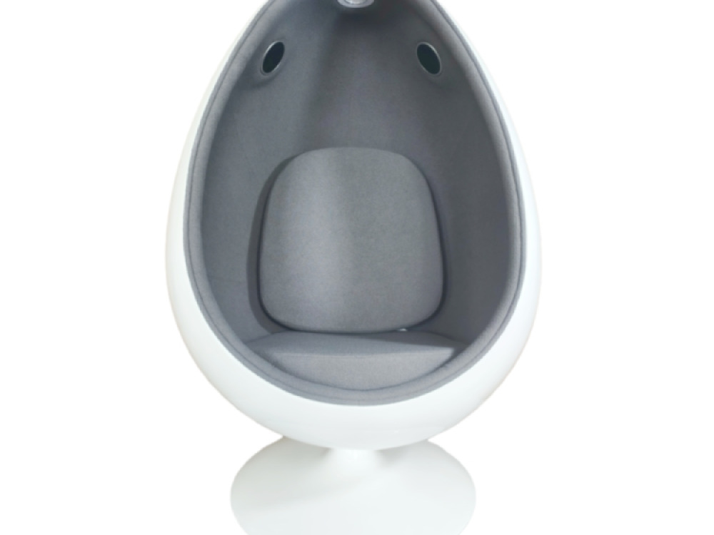 Retro Egg Chair with Sound and Lights – Grey