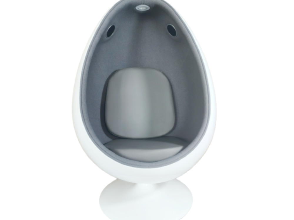 Retro Egg Chair with Sound and Lights – Grey