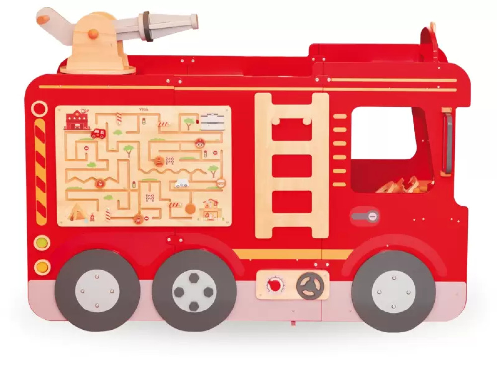 Fire truck. Manipulative play corner