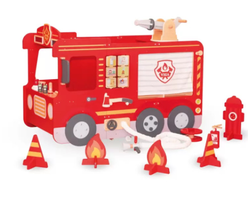 Fire truck. Manipulative play corner