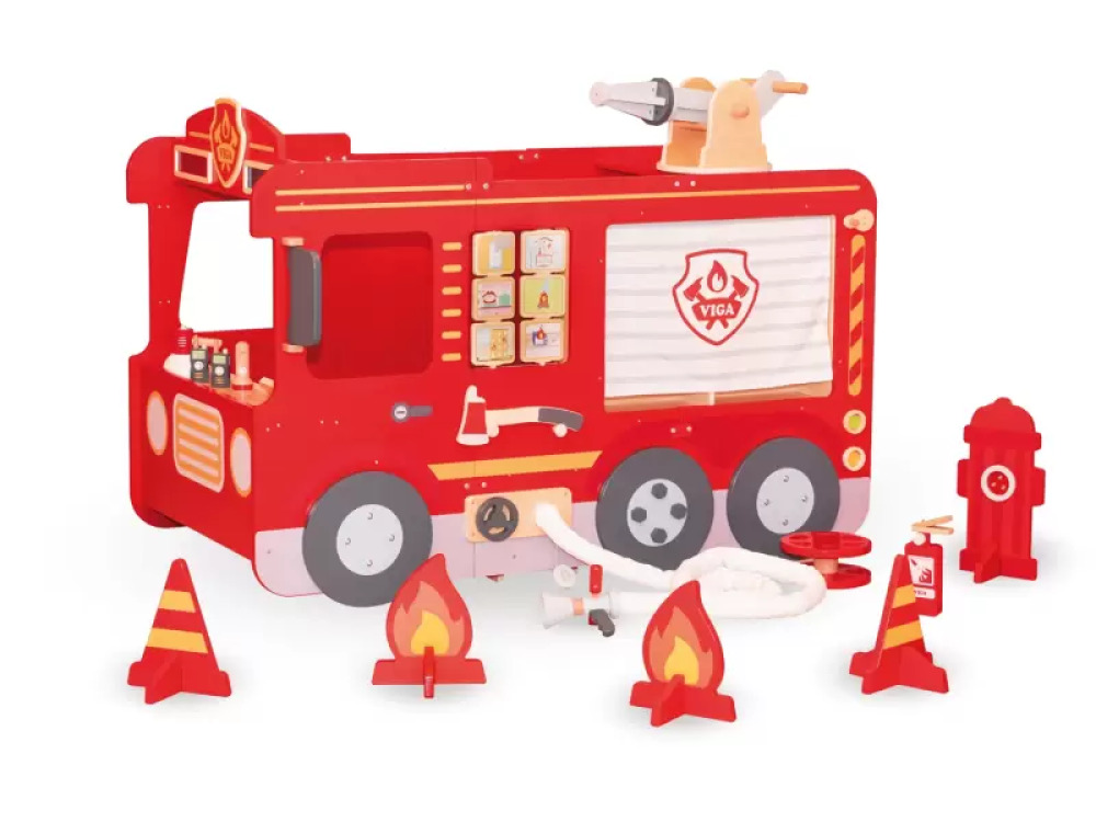 Fire truck. Manipulative play corner