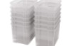 Extra large plastic containers - transparent - 12