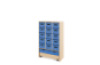 Storage Unit XL with deep wooden trays + container - Blue