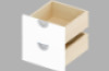 Cubo ACCESSORIES SHELVES AND DRAWERS white narrow low 2 pcs.
