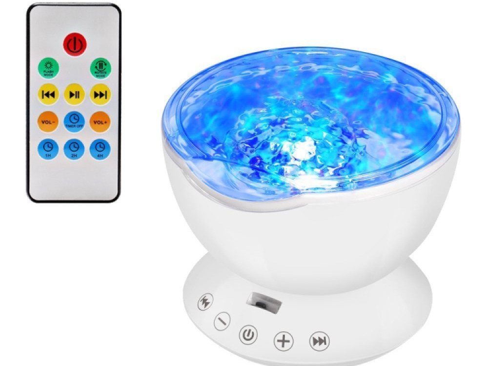 Ocean wave projector with sounds and speaker.