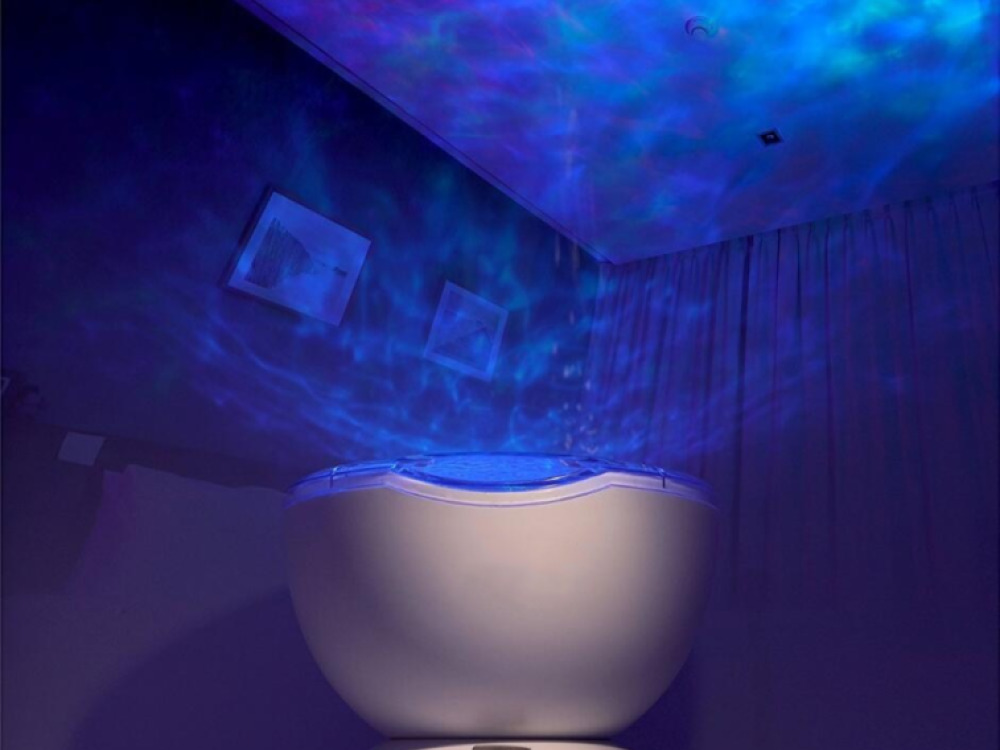 Ocean wave projector with sounds and speaker.