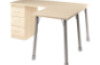 Prima desk with drawers birch