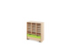 Storage Unit L with compartments + container - Green
