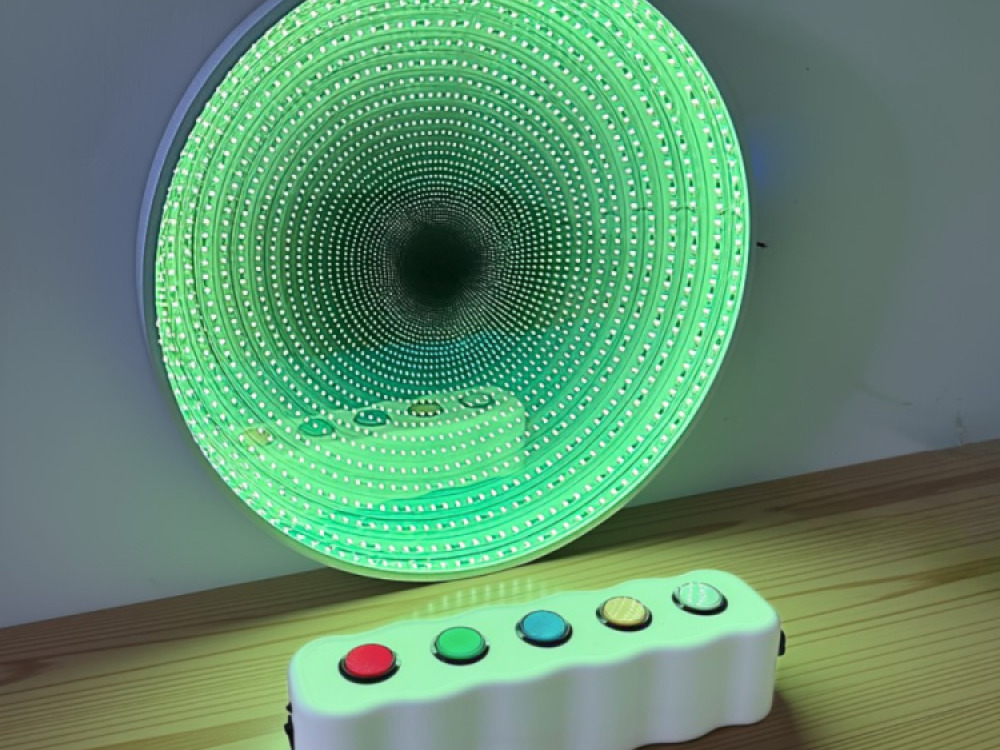 60cm Infinity Mirror with Giant Remote Buttons