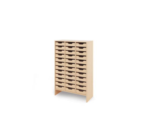 Storage Unit XL with shallow wooden trays - Eko