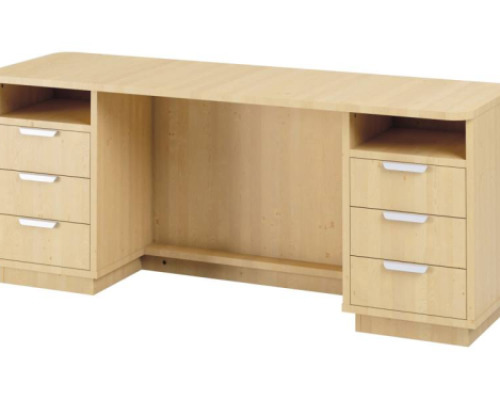 Headmaster's desk with 2 rows of shelves. Minty collection