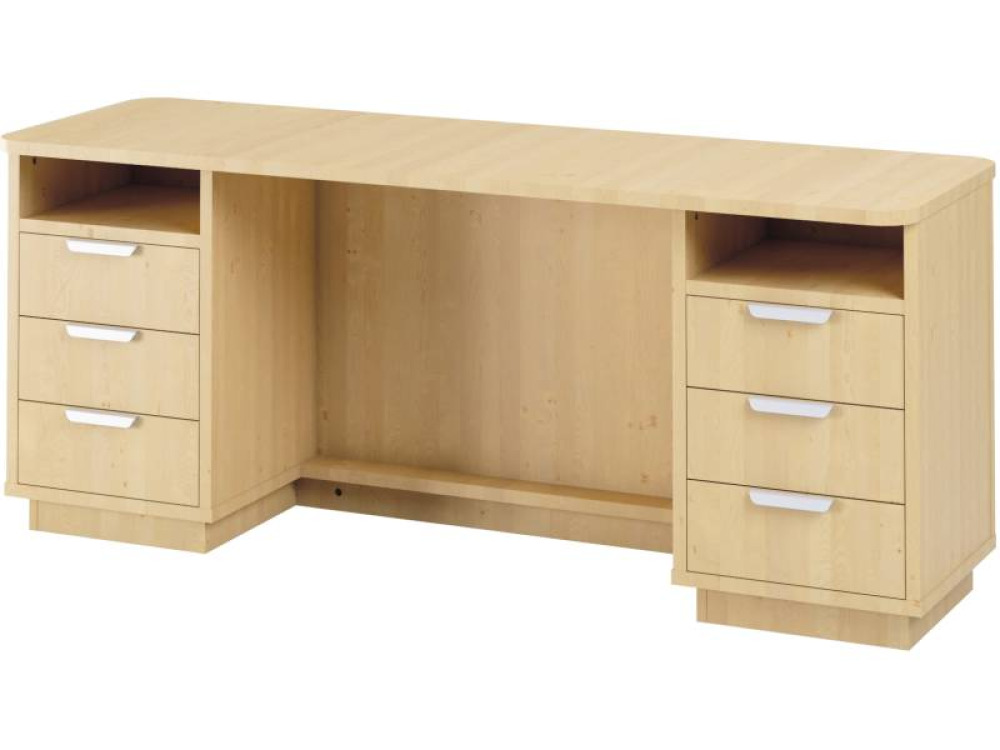 Headmaster's desk with 2 rows of shelves. Minty collection