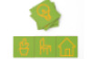 Graphomotor tiles Home. 3D Sensory pictograms