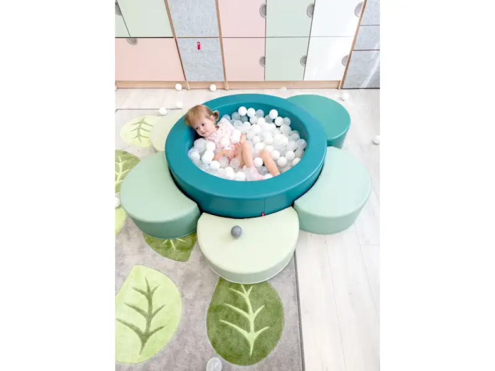 Little flower. Soft play pool with balls