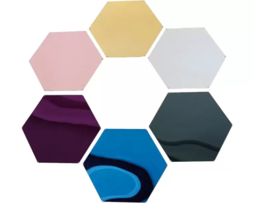Colored mirror panels