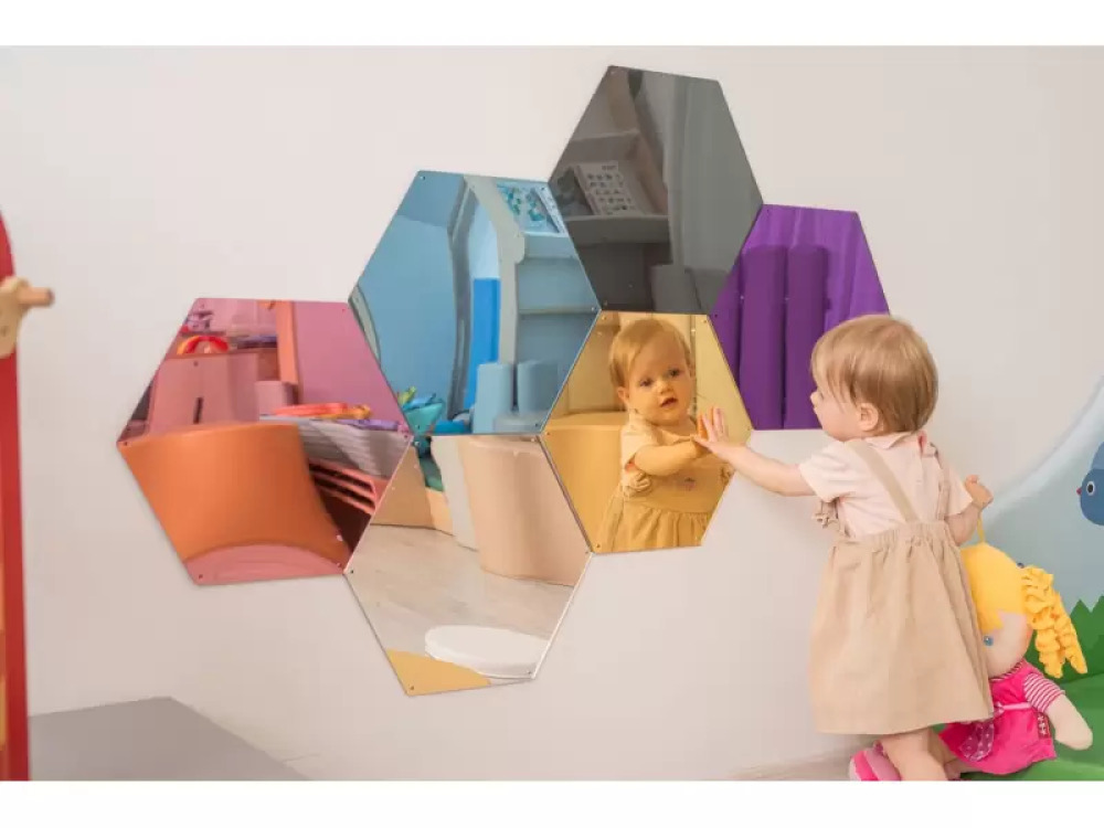 Colored mirror panels