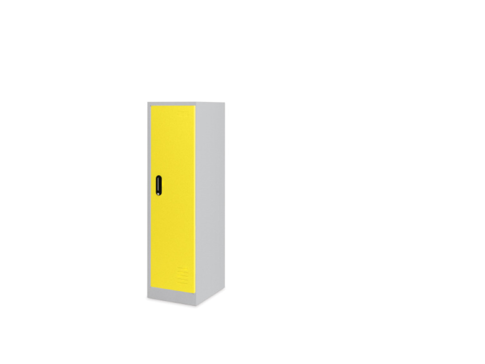 Add-on for low 4-person metal cloakroom - yellow