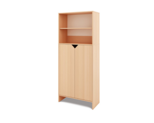 Tall Storage Unit + bottom doors - Beech