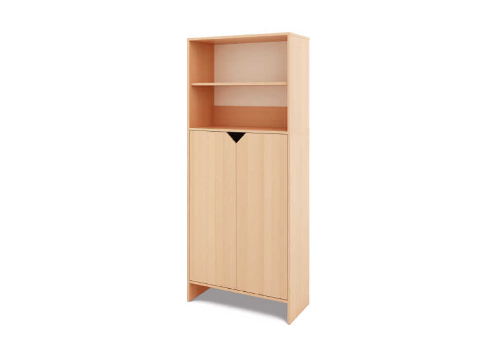 Tall Storage Unit + bottom doors - Beech