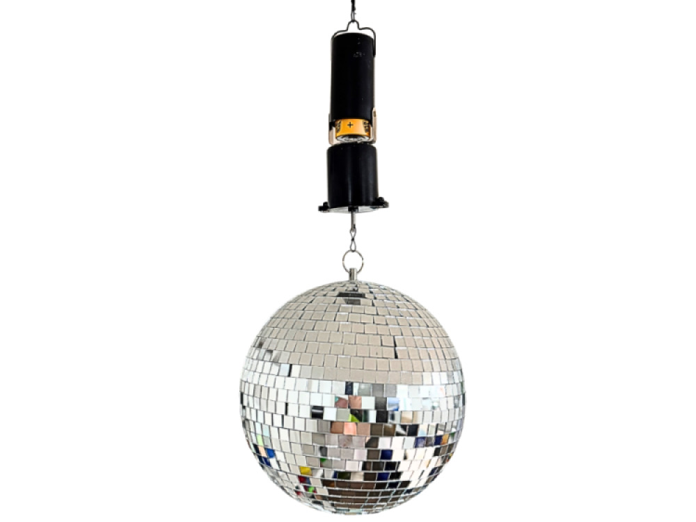 Battery powered spinner for Mirror balls