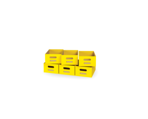 6 - big cardboard trays - Yellow
