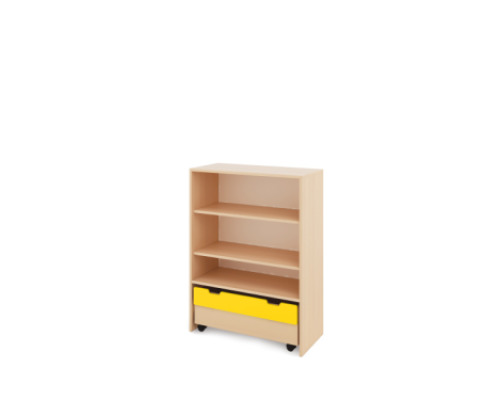 Storage Unit X with shelves + containers - Yellow