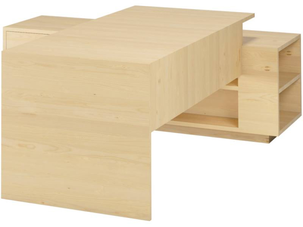 Headmaster s desk with raised table top and drawers - birch. Exclusive