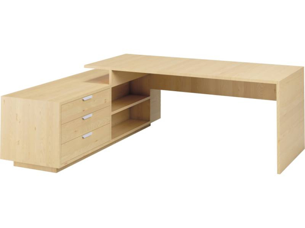 Headmaster s desk with raised table top and drawers - birch. Exclusive
