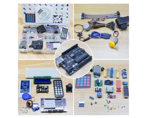 Microcontroller with sensors and accessories. The most complete guide for Arduinu UNO R3