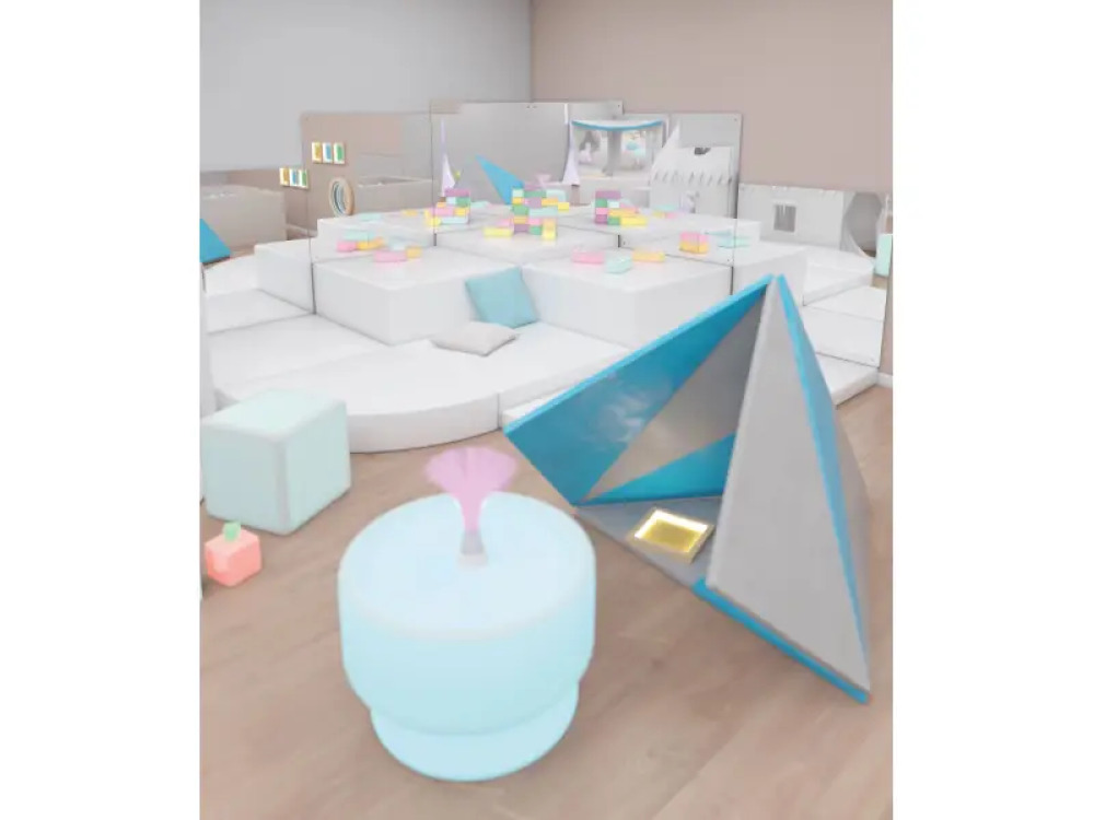 Set. White world experience room