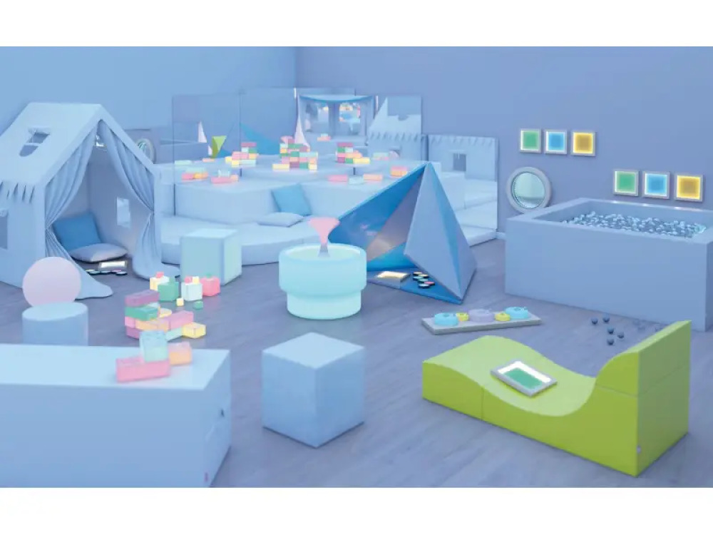 Set. White world experience room