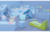 Set. White world experience room