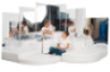 Set. White world experience room