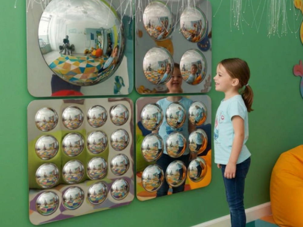 ASSORTED CONVEX MIRRORS -4 PCS