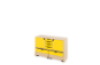 Storage Unit M with shelves and doors + shallow cardboard trays & container - Yellow