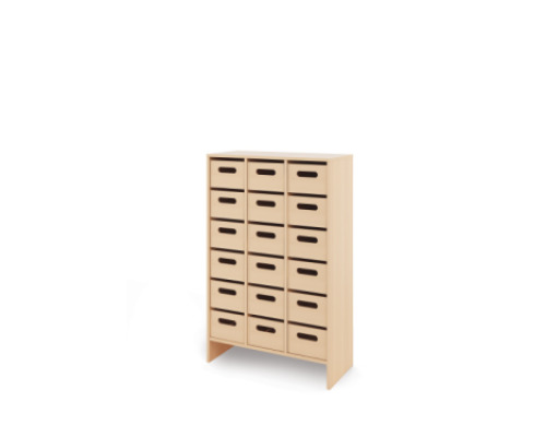 Storage Unit XL with deep cardboard trays - Eko