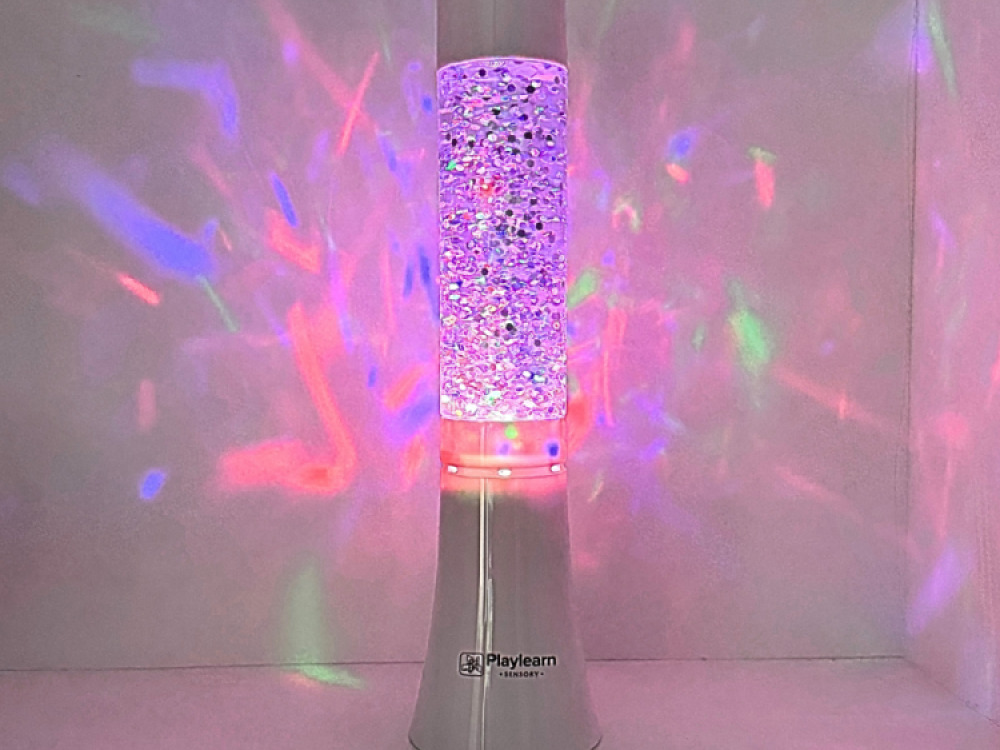Large Colour Changing Glitter Lamp