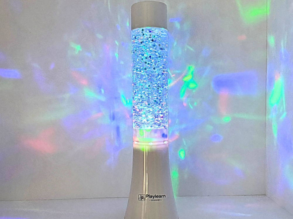 Large Colour Changing Glitter Lamp