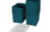 Extra large plastic containers with runners - eco sea green - 09