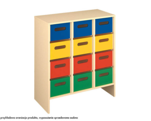 Storage Unit L with for container - Beech