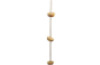 Climbing rope with wooden steps