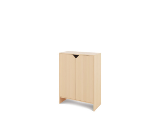 Storage Unit X with shelves + doors - Beech