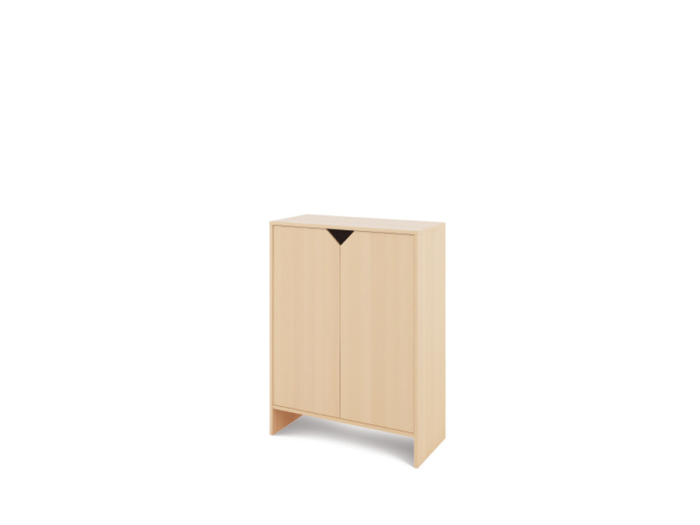 Storage Unit X with shelves + doors - Beech