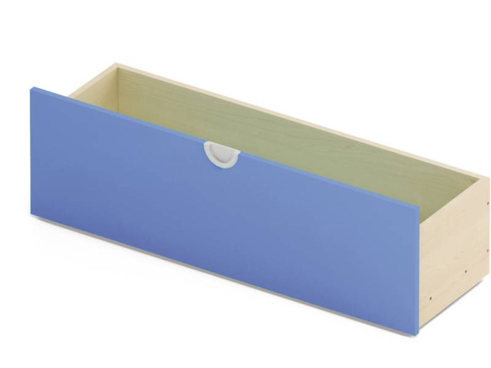 Wide wheeled box. Azure blue. Cubo collection
