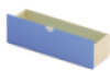 Wide wheeled box. Azure blue. Cubo collection